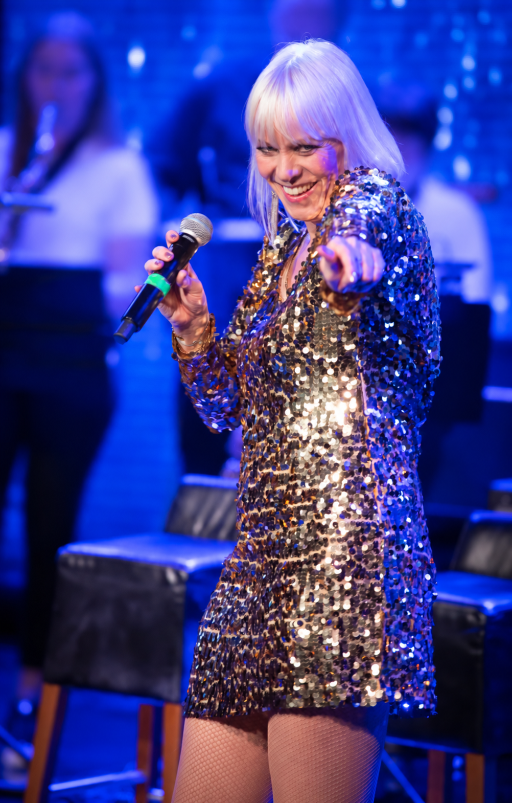 Marian Aas Hansen singing live on stage
