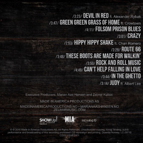 The back cover — tracklist